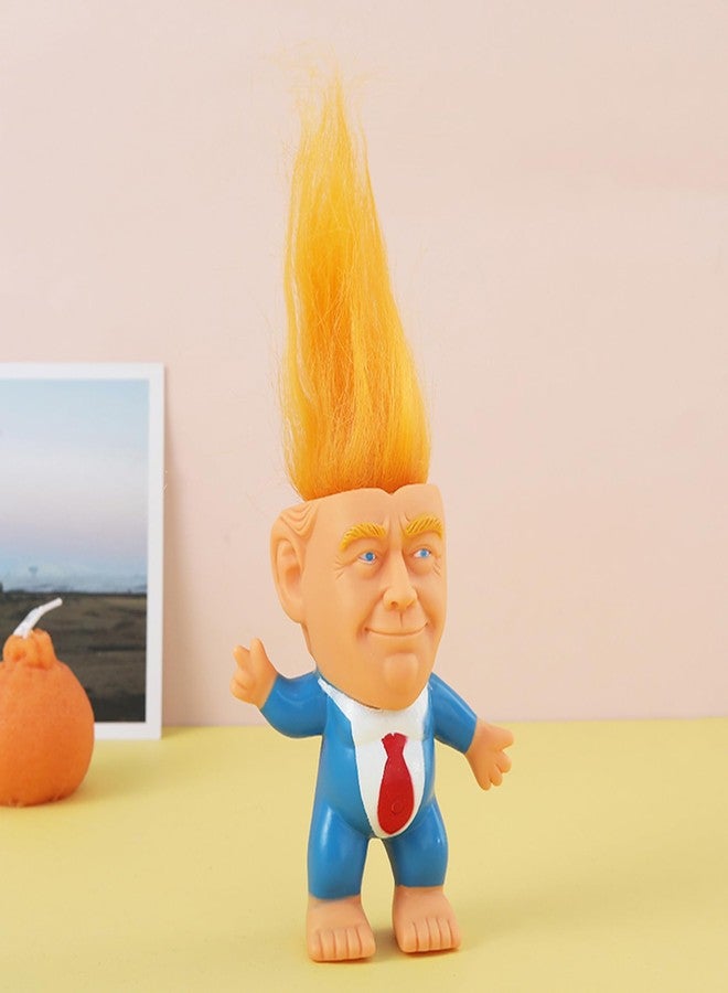 BSMTEBN Donald Trump Toys Cute Rubber Troll Doll Toy Trump 2025 Take America Back, Troll Dolls Great Gifts for Trumps Fans（Red Tie） - Image 5
